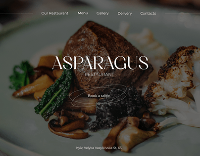 Landing page for restaurant "Asparagus"