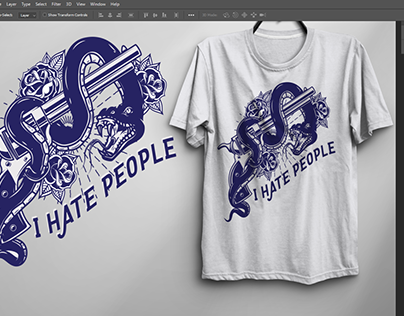 I hate people | T-shirt design