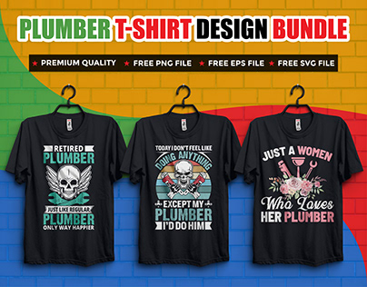 Plumber T-Shirt Design Bundle