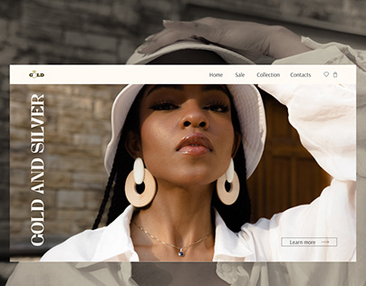 Design concept for a jewelry store Landing page
