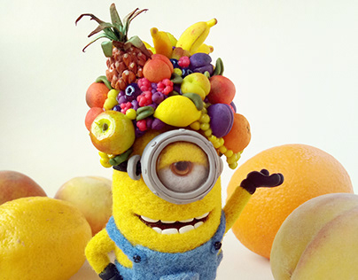 Minion Carl with fruit hat