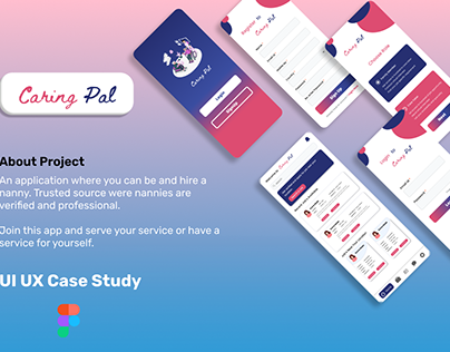 UI UX Case Study of Care taker