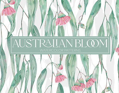 Australian Bloom Seamless Patterns