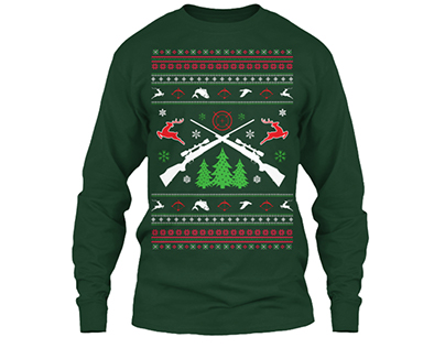 ugly Christmas sweater design for hunting