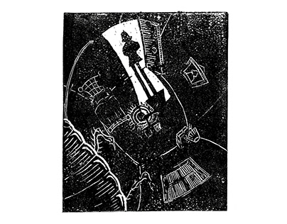Linol Print inspired by Franz Kafka's The Metamorphosis