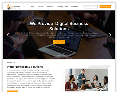 Business Consultant landing Page