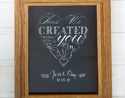 Wedding Congratulations 
Hand Lettered