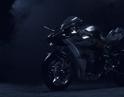 Kawasaki Ninja H2R Rendering and Lighting