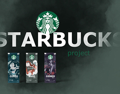 The concept of illustrations for STARBUCKS coffee