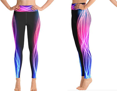 Neon muscle string leggings