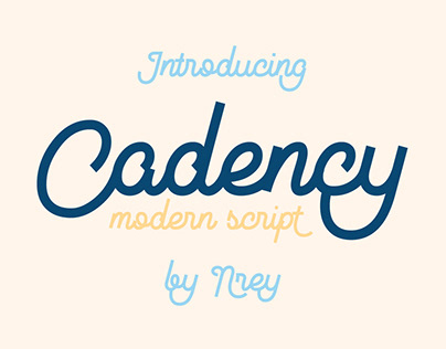 Cadency script font