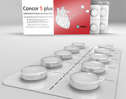 redesign for MERCK concor 5 plus medical package
