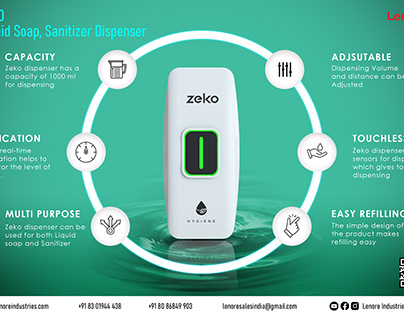 Automatic Sanitizer dispenser poster for Zeko