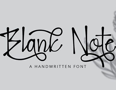 Free Handwritten Font - Blank Note