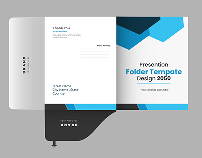 Modern company presentation folder template design