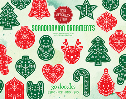 Scandinavian Christmas Ornaments