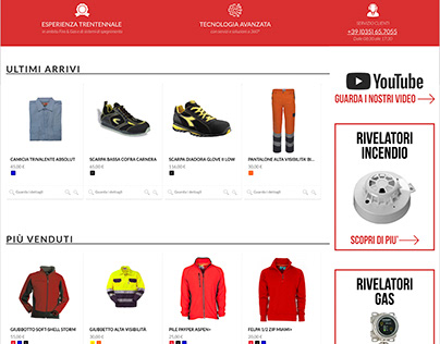 "SHOP FIRE" E-Commerce abbigliamento infortunistico