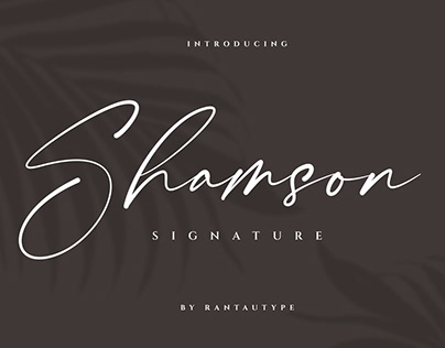 Shamson Siganture Font