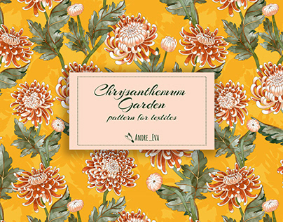 Chrysanthemum garden (pattern for textiles)