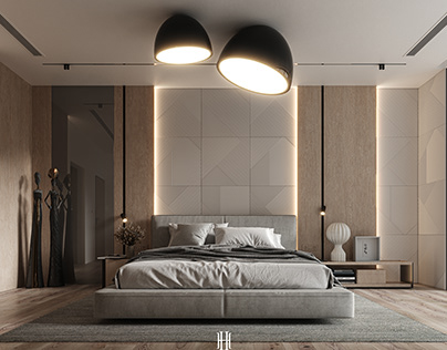 Modern master bedroom located in Alain - UAE