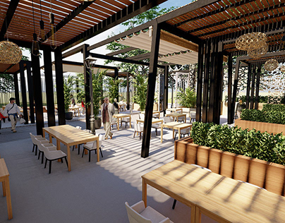Café del Mundo exterior design - San Rafael, Mendoza