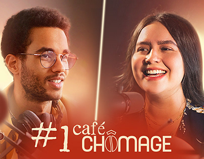 Identité visuelle du podcast youtube Café Chômage