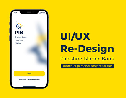UI/UX Re-Design "Palestien Islamic Bank App"