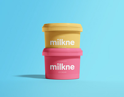 Milkne Ice Cream | Branding & Packaging
