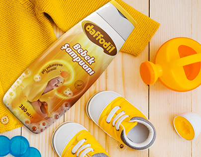 Daffodil Baby Shampoo Packaging Design