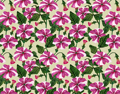 Petunia Bloom (seamless pattern)