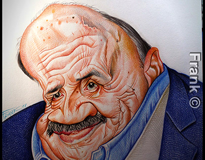 Caricature of Maurizio Costanzo
