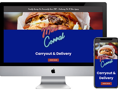 Mini Corral Burgers Website Design