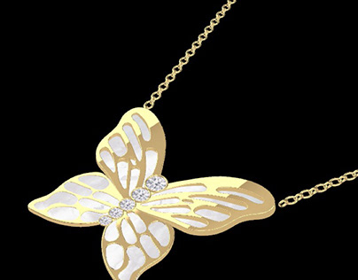 Mother Of Pearl Butterfly Design