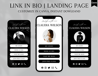 Minimal Link In Bio | Landing Page Templates
