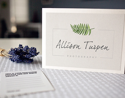 Logo sign for photographer Allison Turpen