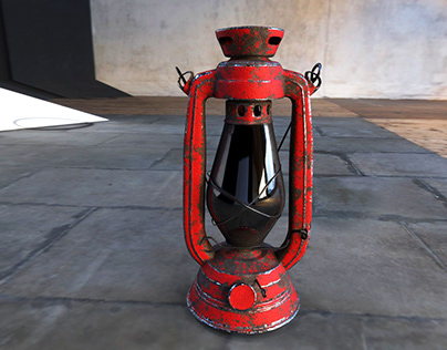 Kerosene Lantern 3D Modeling