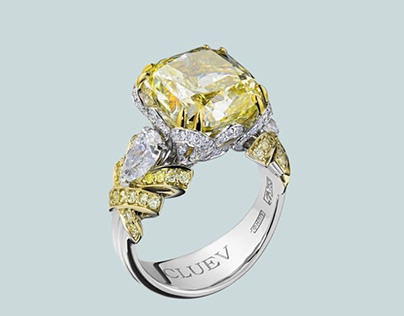 Gold ring yellow diamond 3d model (photo not render)