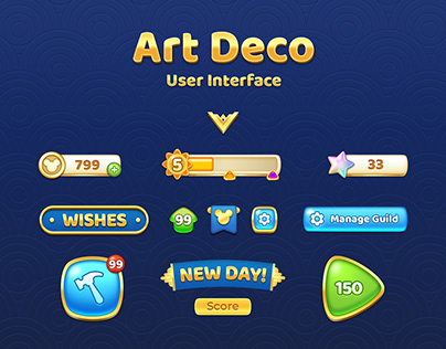 Game UI: Art Deco Style