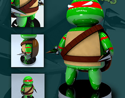 Modelado 3D Raphael (Tortugas Ninja)