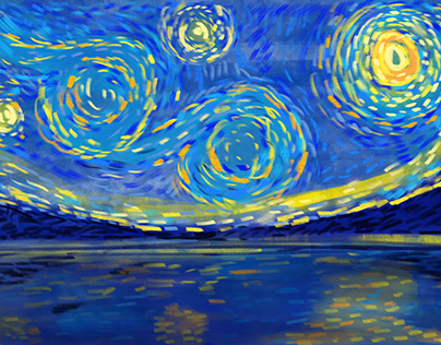 A starry night by Van Gogh