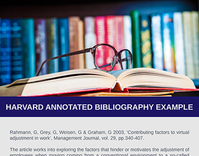 Harvard Annotated Bibliography Example