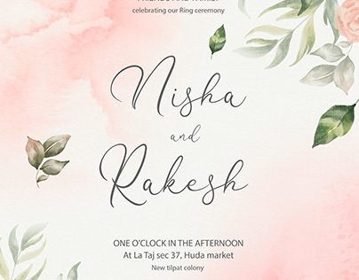 invitation for my sister's engagement