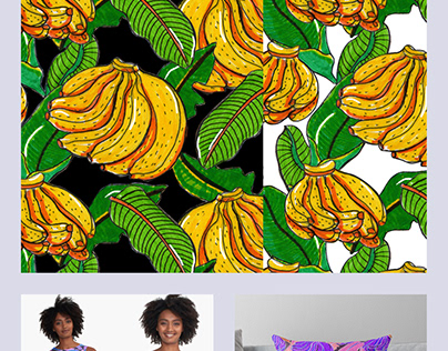 Project thumbnail - Bananas pattern. Summer Vibes