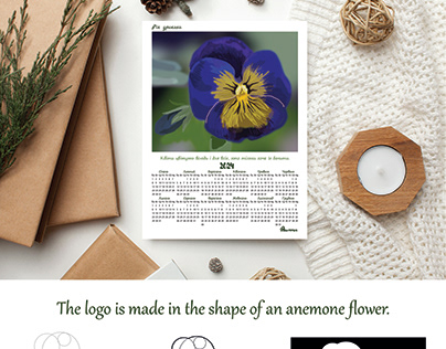 Anemona. Flower calendar.