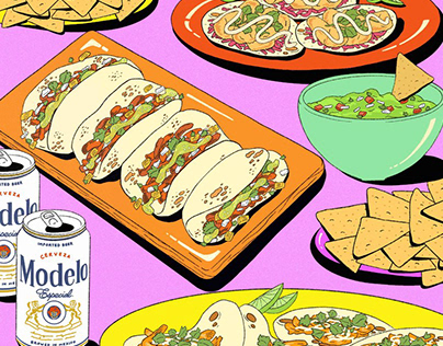 "Taco Spread" Artwork for Bar Clandestino
