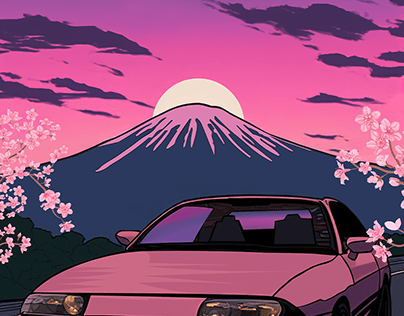Road to Infinity: A Sunset Outrun to Mount Fuji
