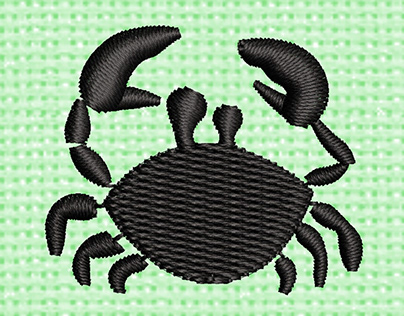 Crab Embroidery logo.