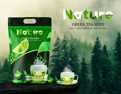NATURE GREEN TEA MINT PACKGING.