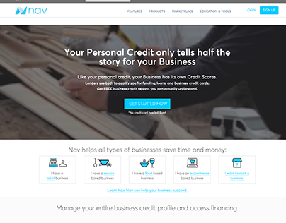 Project thumbnail - Nav dot com - web design