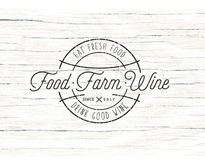 FOOD - FARM - WINE Logo Design